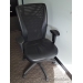 Black Leather High Mesh Back Adjustable Task Chair